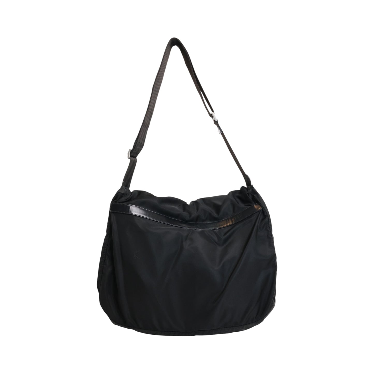 Prada Tessuto Nylon Vintage Double Pocket Messenger Bag