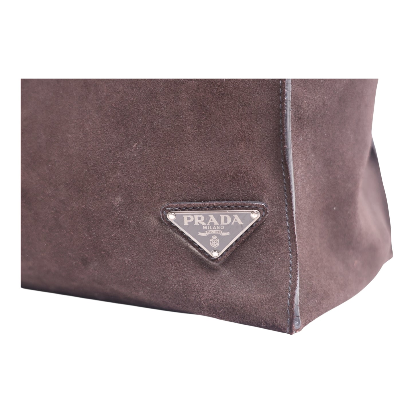 Prada Suede Leather Two-Way Tote Bag