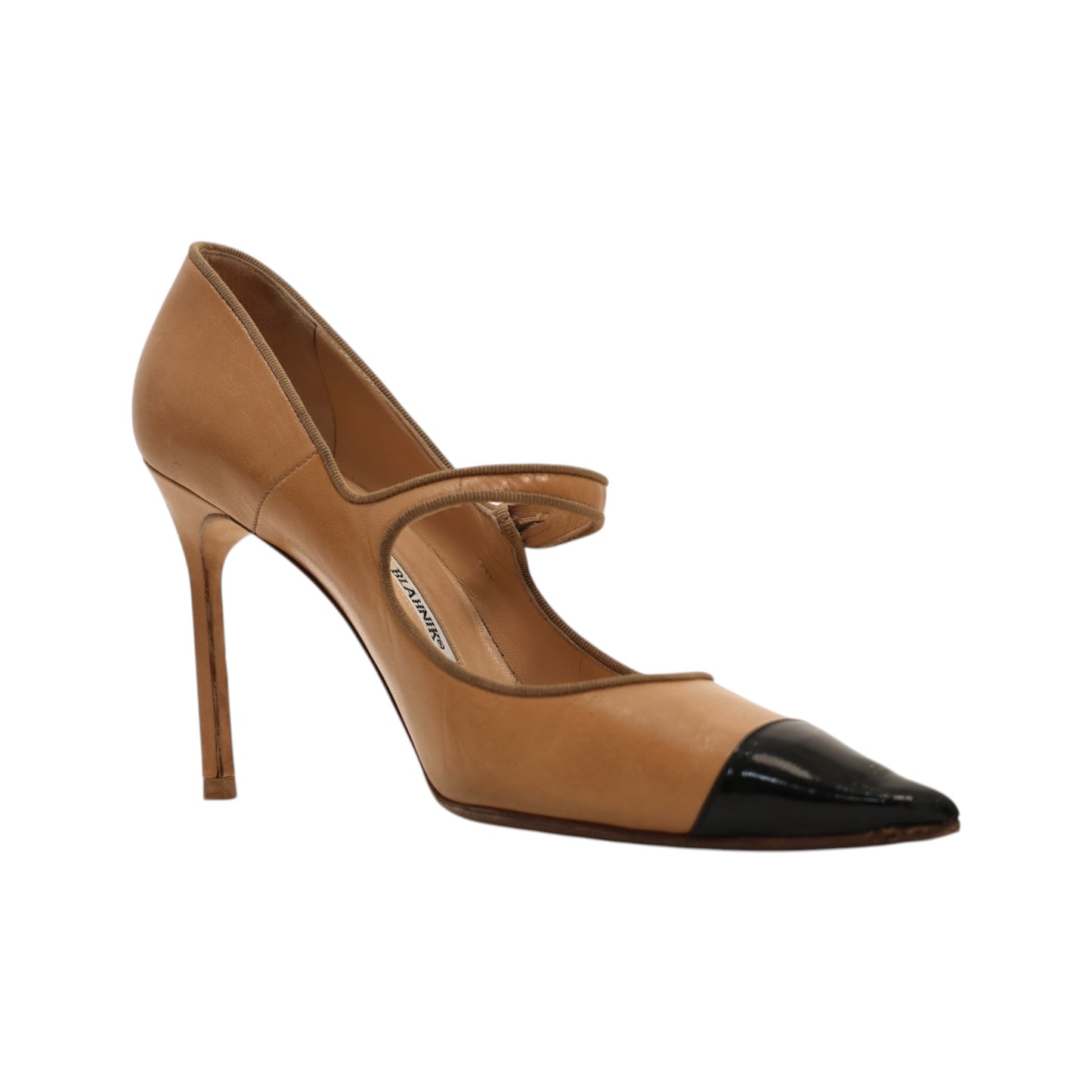 Manolo Blahnik Campari Grosgrain Trim Pumps (Size 39.5)