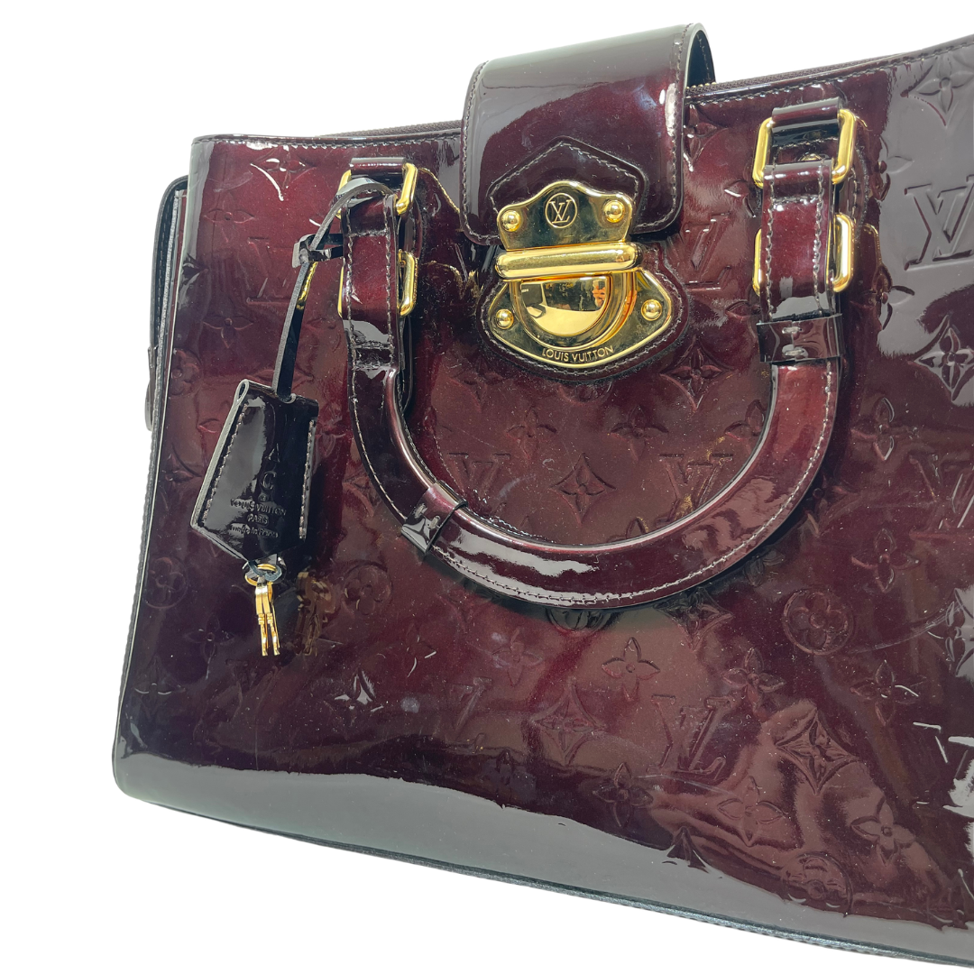 Louis Vuitton LV Amarante Monogram Vernis Melrose Avenue Handle Bag
