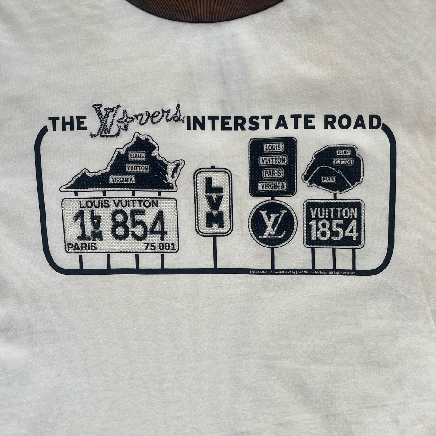 Louis Vuitton LV Logo Insterstate Road Graphic T-Shirt