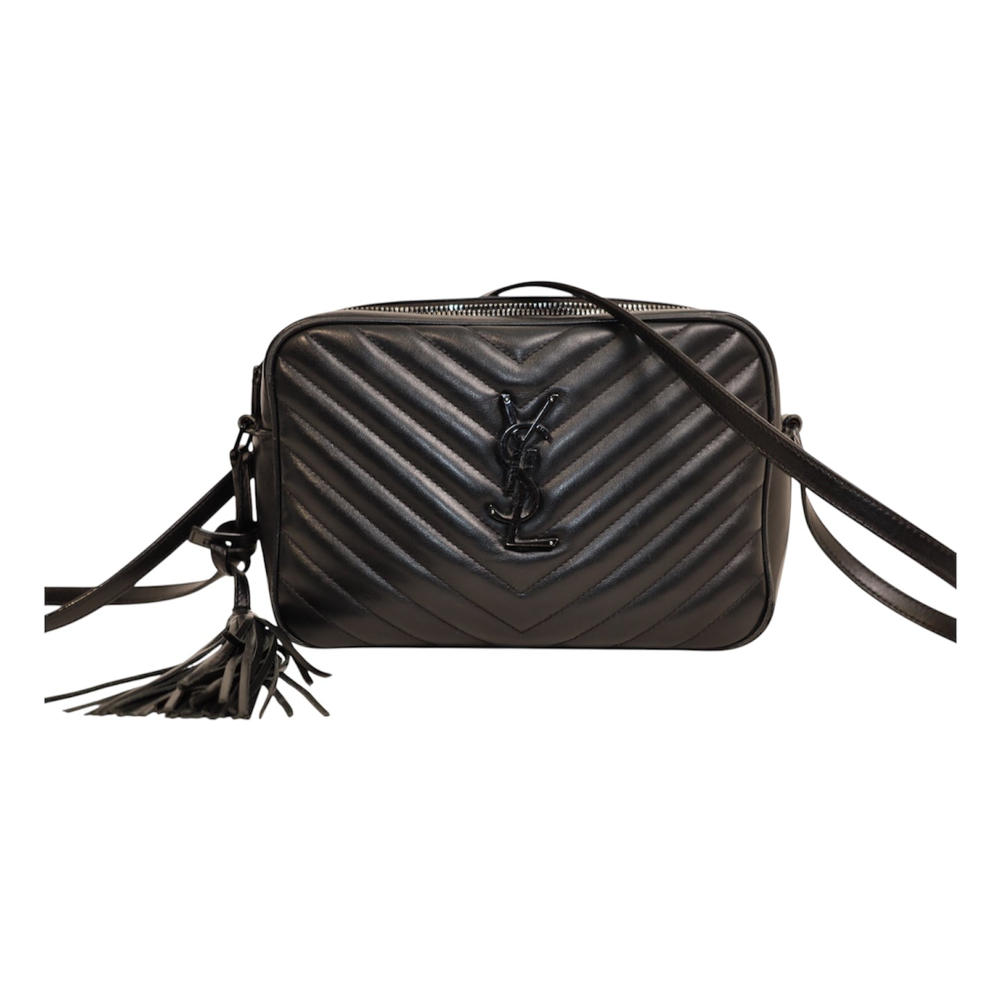 Saint Laurent Lou Quilted Black Leather Bag