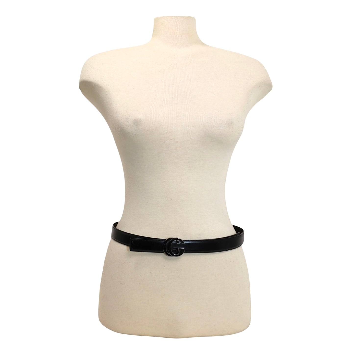 Gucci Thin Interlocking GG Leather Belt