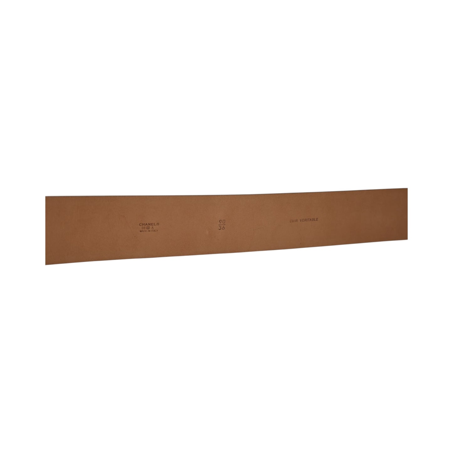 Chanel Calfskin Leather Interlocking CC Logo Belt