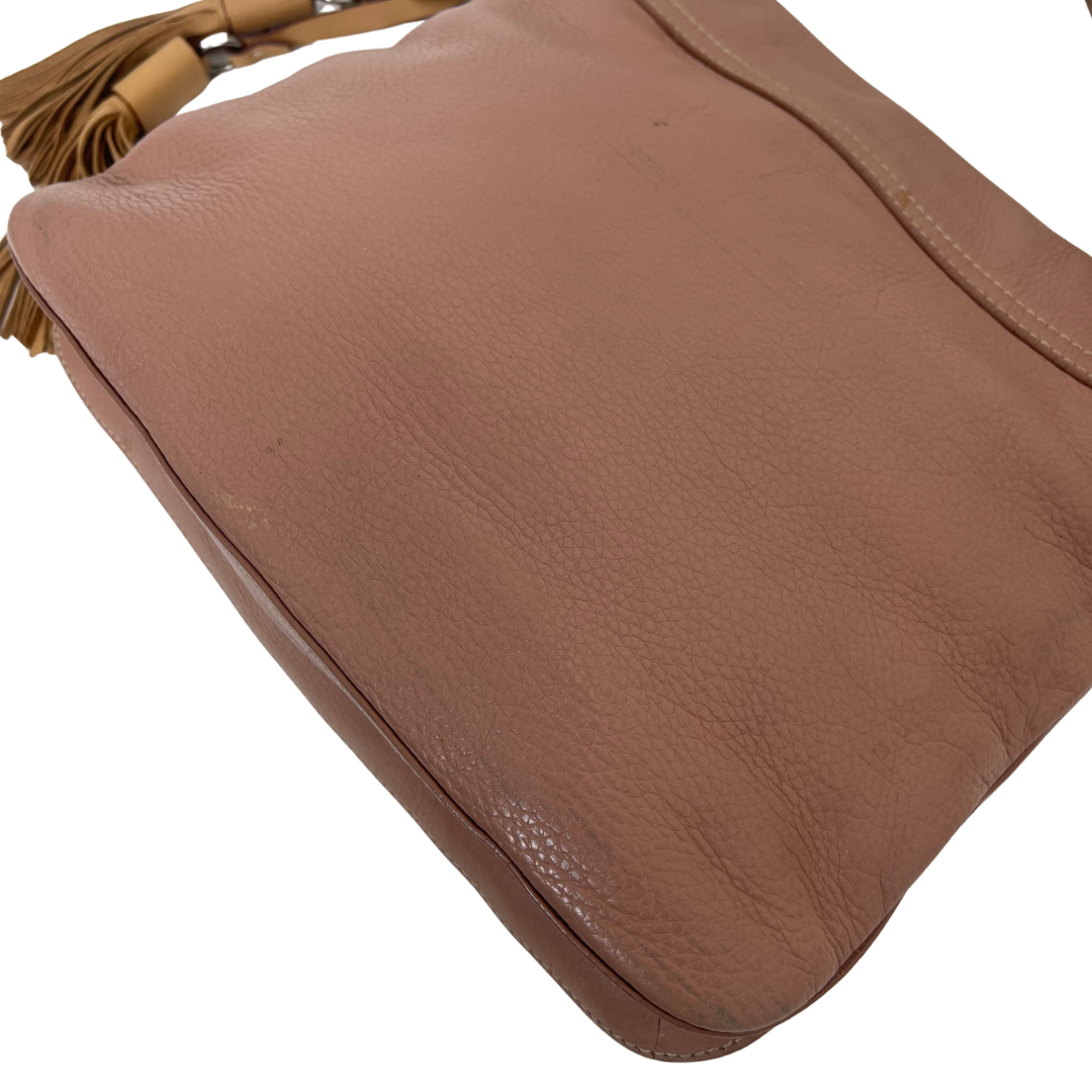 Prada Daino Leather Tassel Shoulder Bag