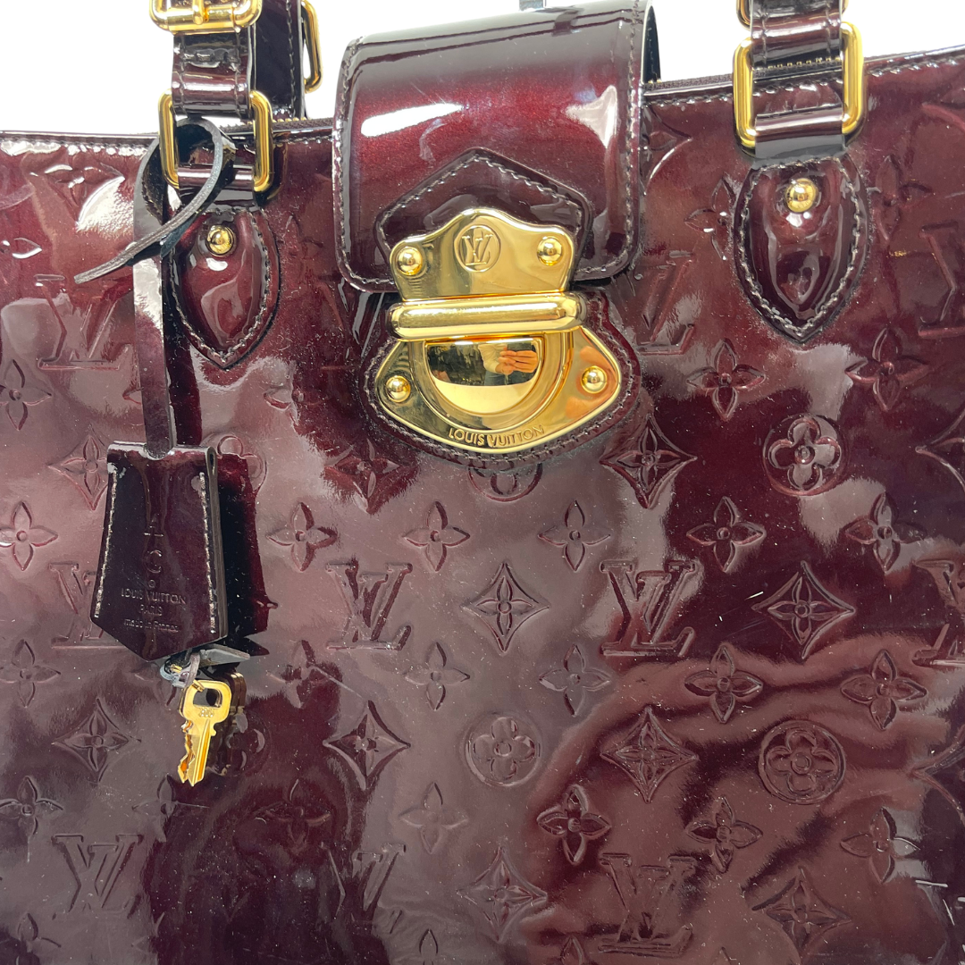 Louis Vuitton LV Amarante Monogram Vernis Melrose Avenue Handle Bag