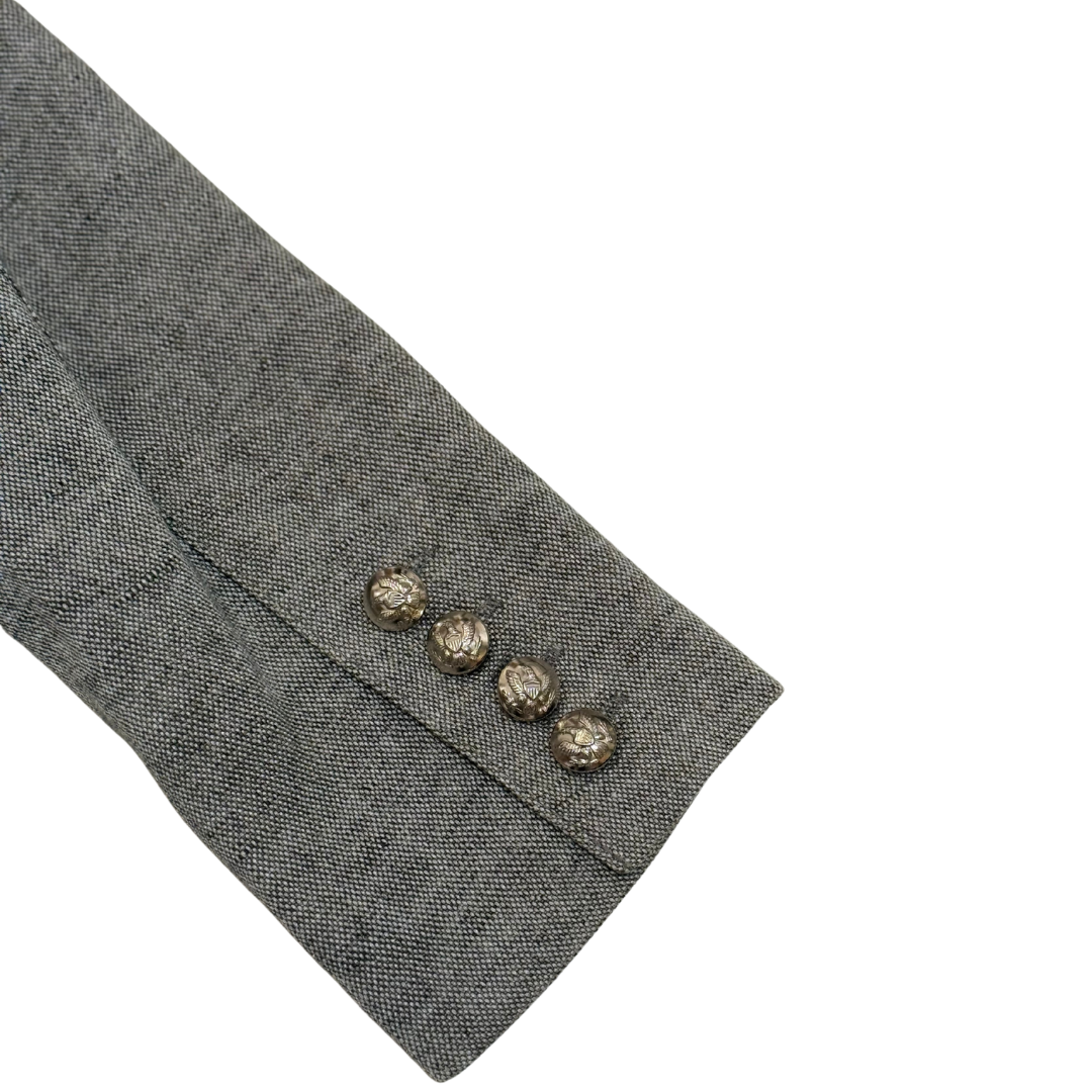 Smythe Peaked Lapel Linen Blazer