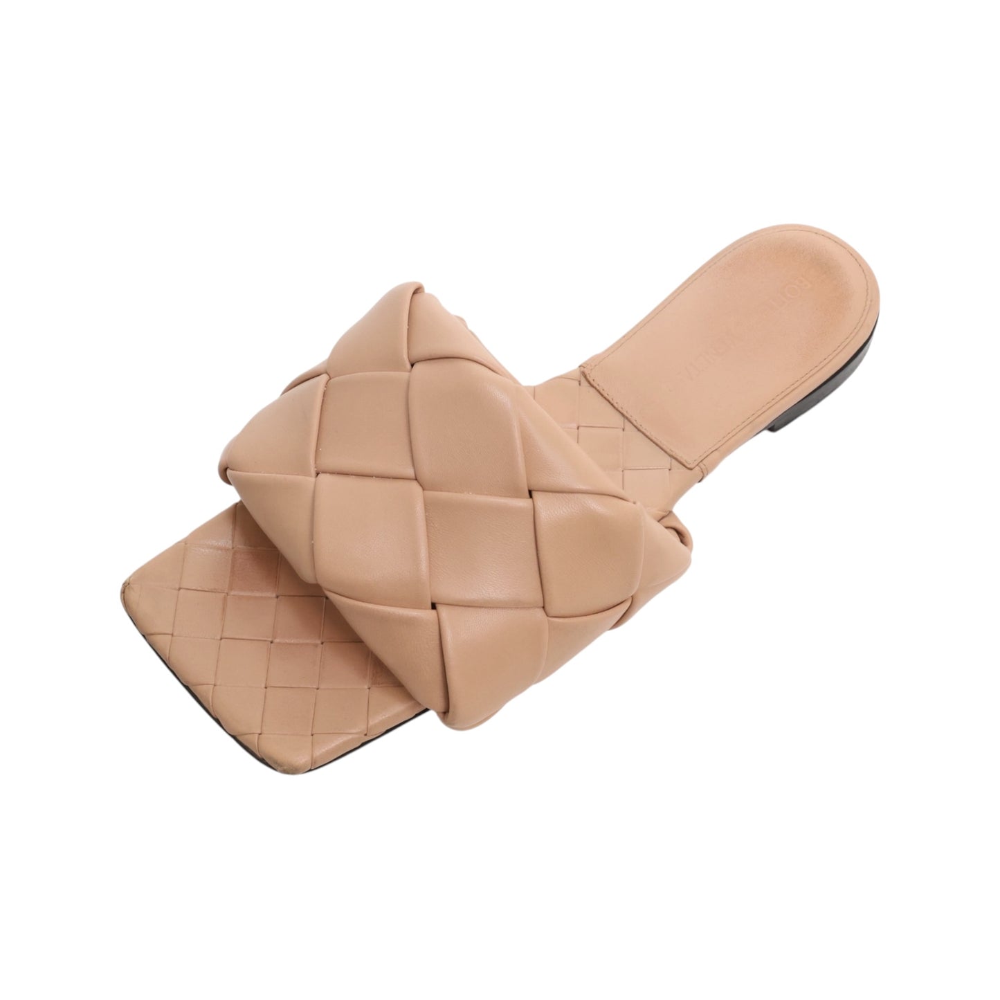 Bottega Veneta Intrecciato Lido Flat Sandals (Size 37.5)