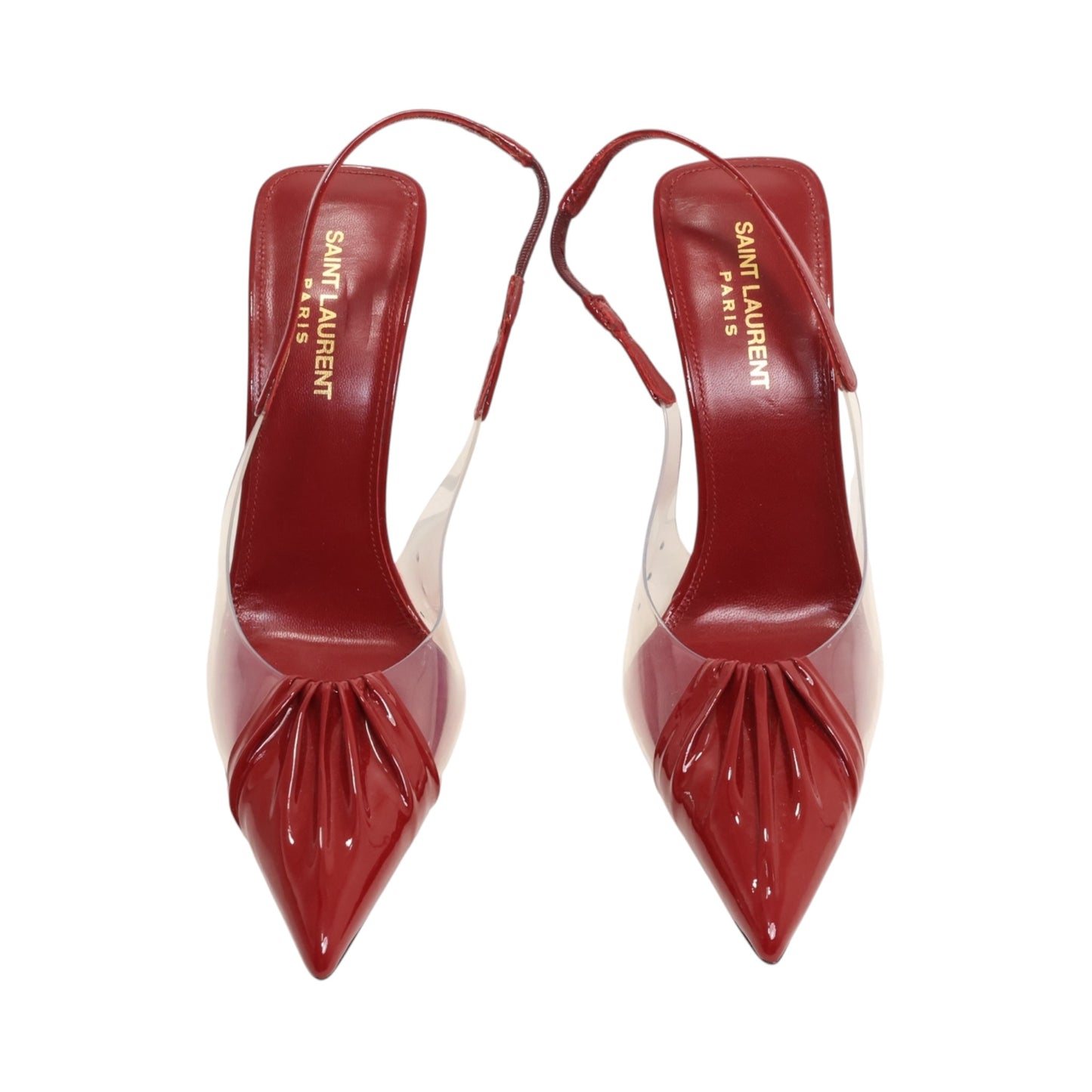 Saint Laurent Chica Transparent Slingback Pumps (Size  38)