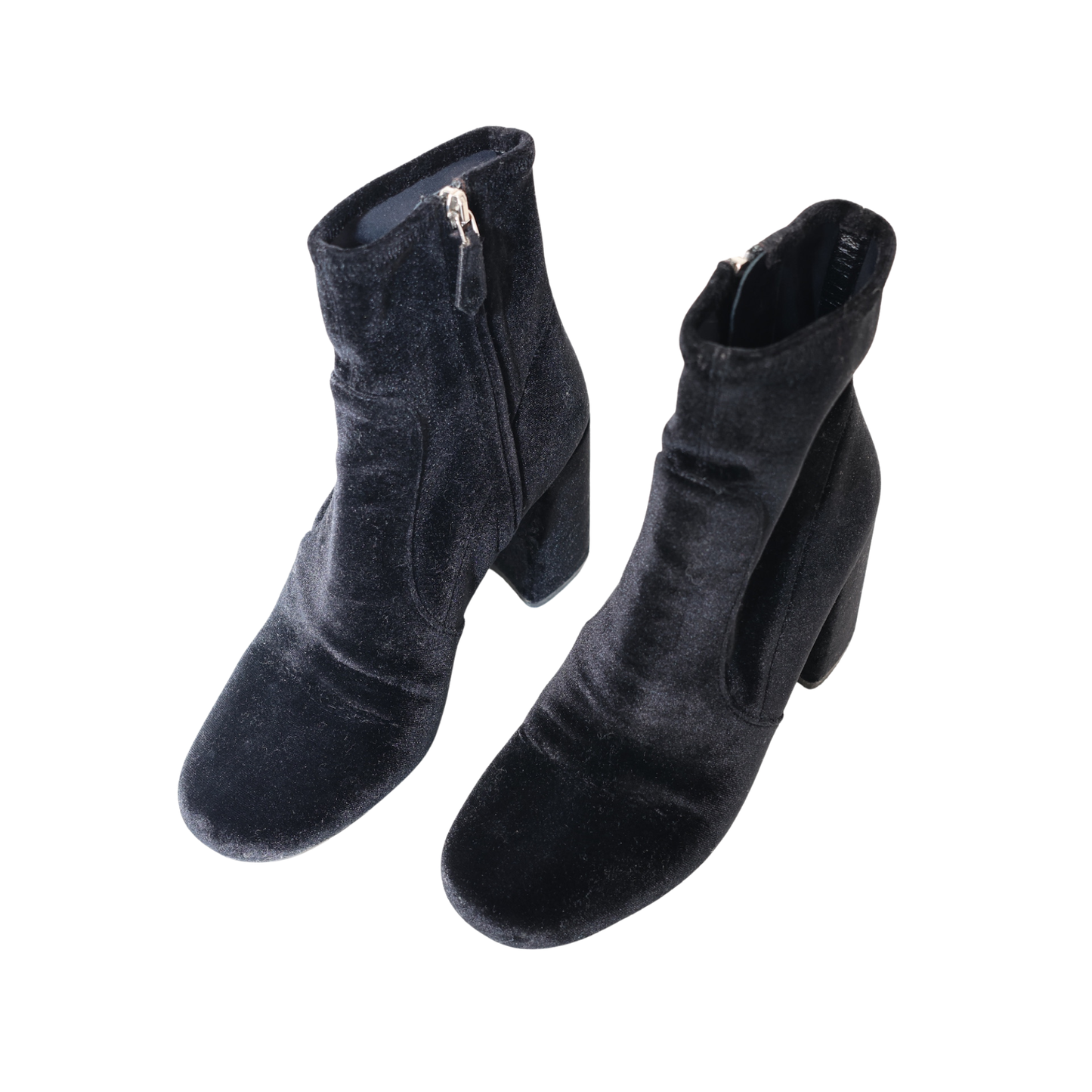 Prada Calzature Donna Stretch Velvet Ankle Boots (Size 37)