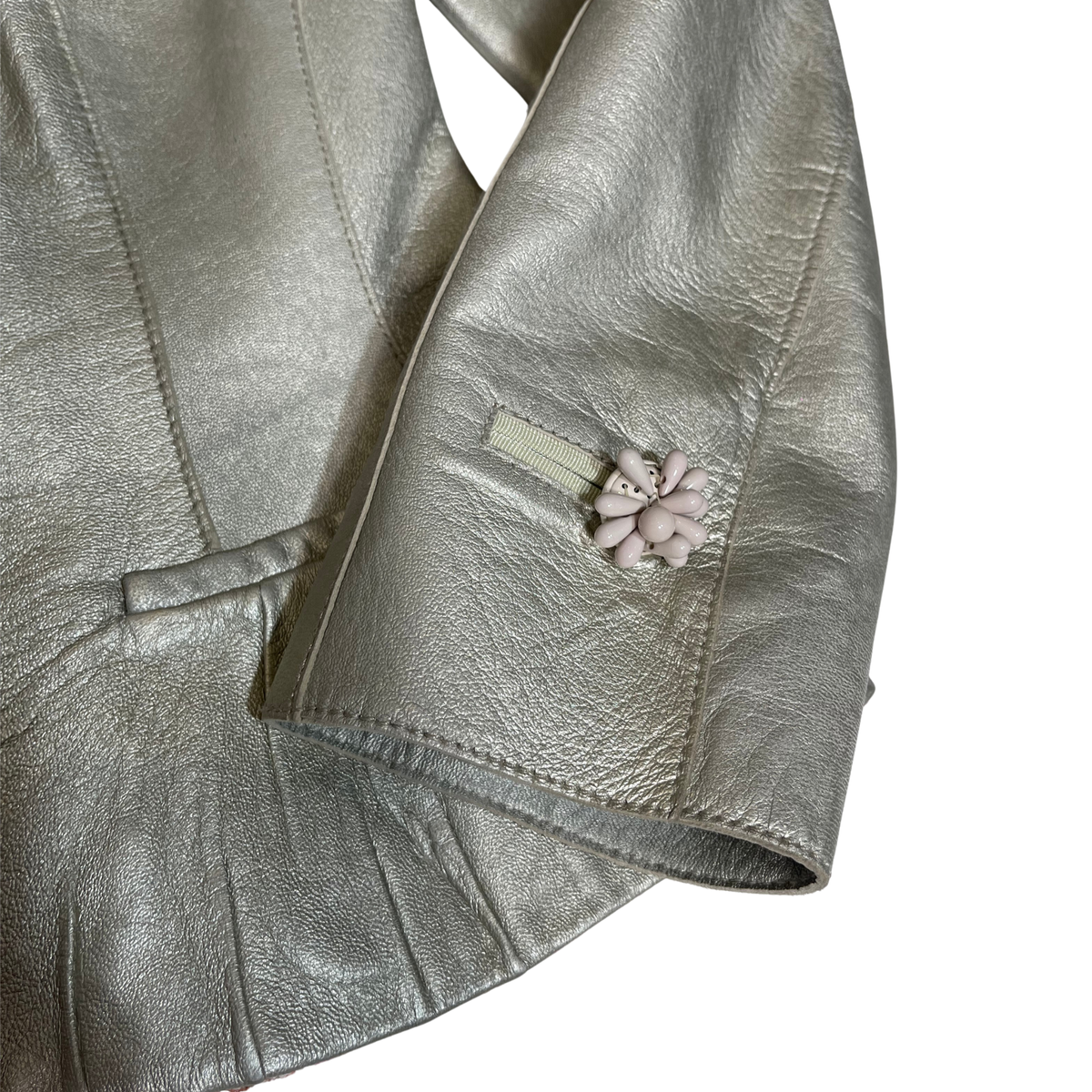 Louis Vuitton Vintage Lambskin Leather & Tweed Blazer