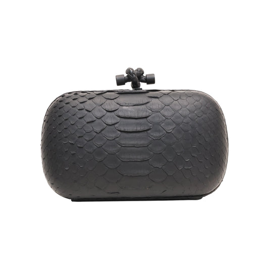 Bottega Veneta Python Knot Clutch Bag