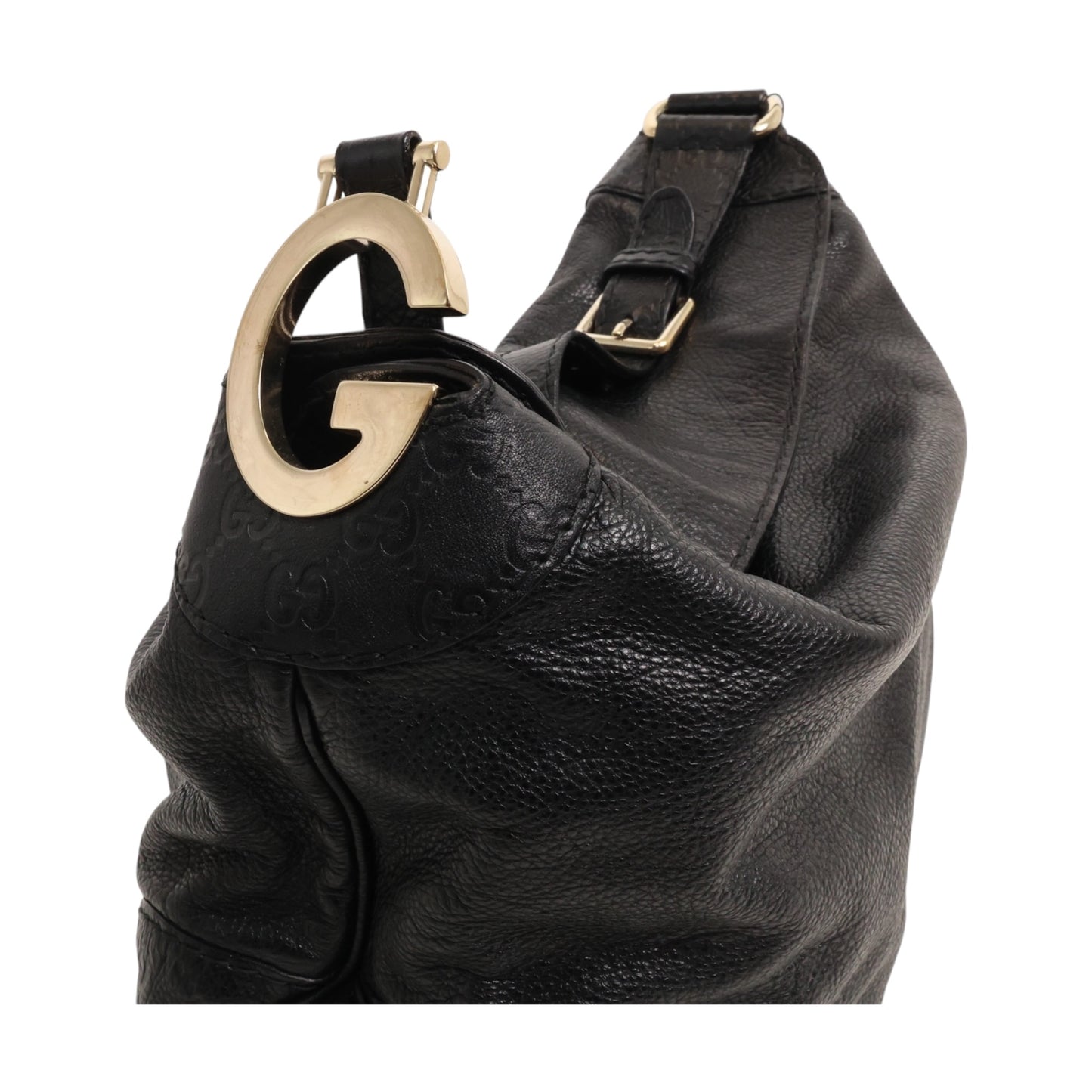 Gucci Signature Leather Medium Charlotte Hobo Bag