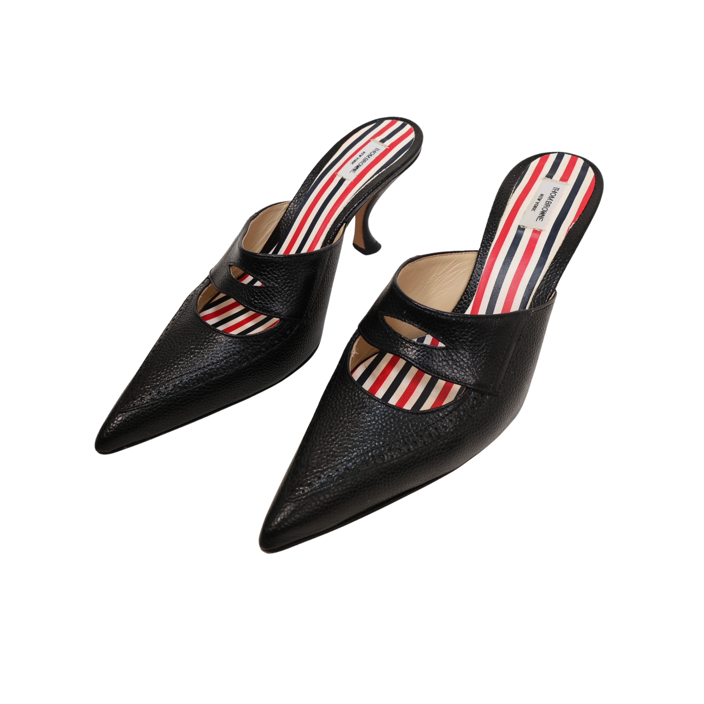 Thom Browne Cut Out Leather Penny Mules (Size 37.5)