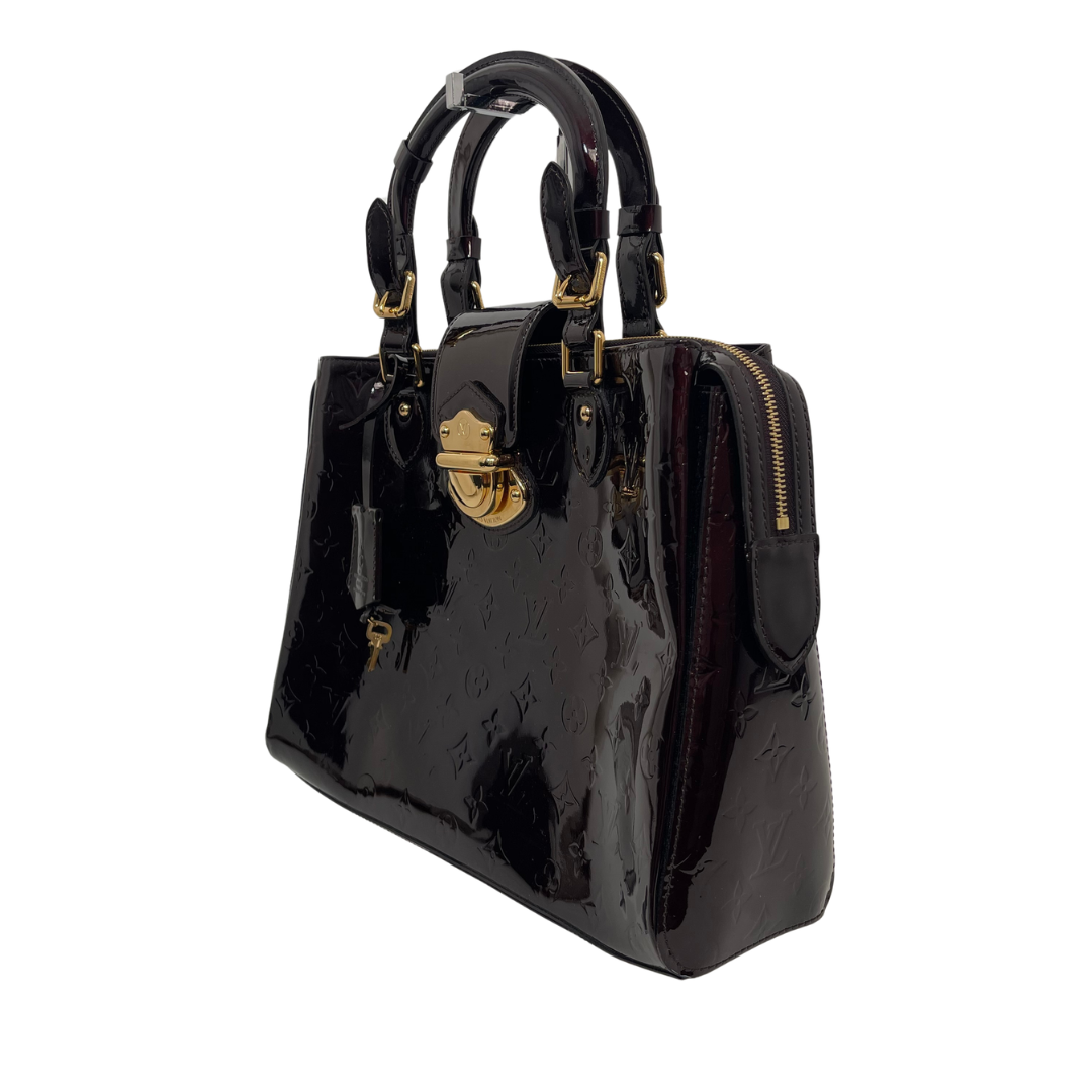 Louis Vuitton LV Amarante Monogram Vernis Melrose Avenue Handle Bag