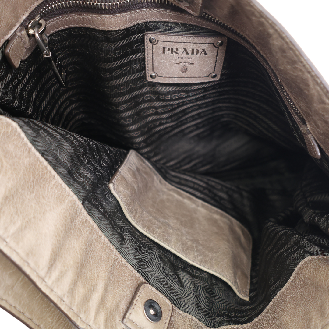 Prada Royal Calf Leather Tote Bag