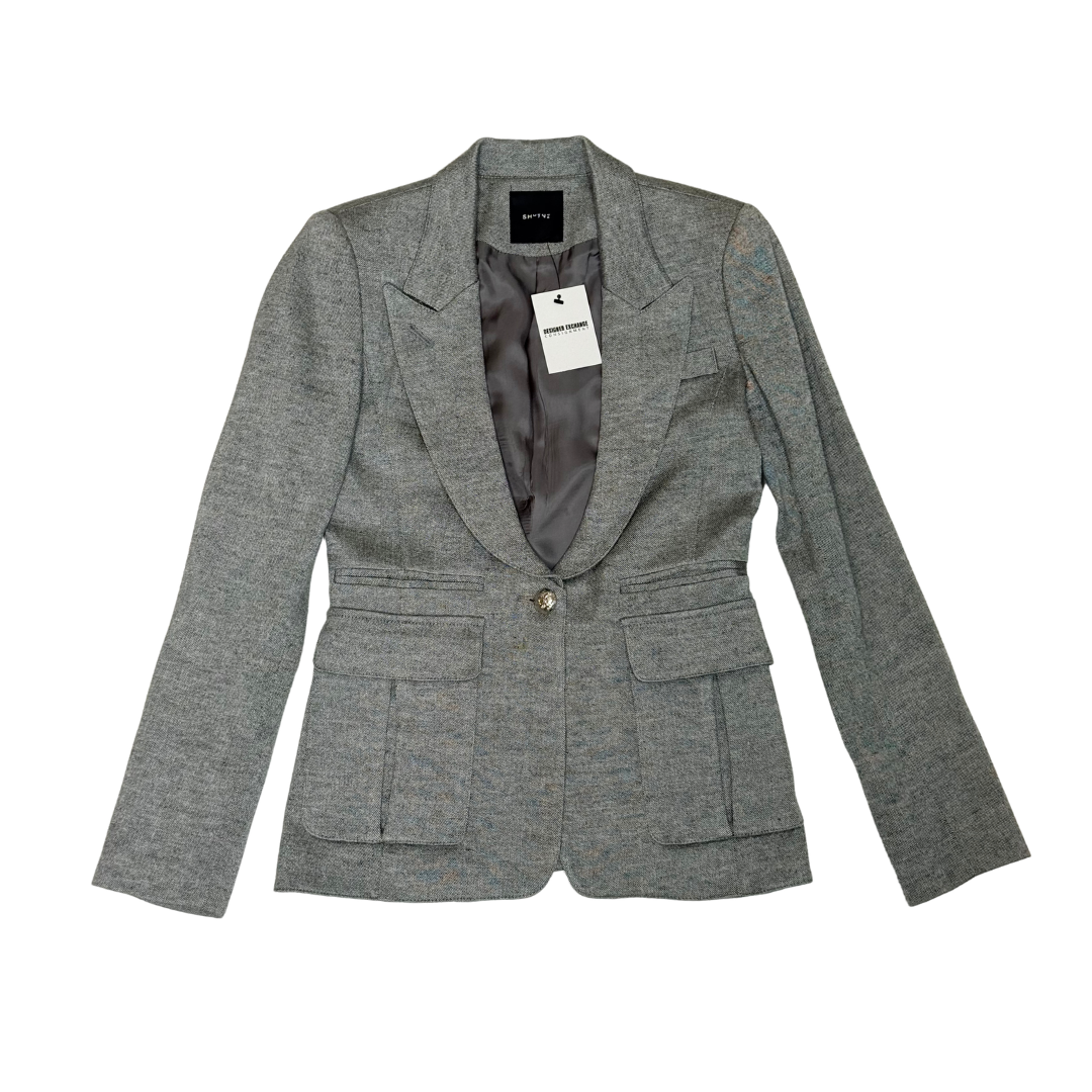 Smythe Peaked Lapel Linen Blazer