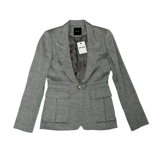 Smythe Peaked Lapel Linen Blazer