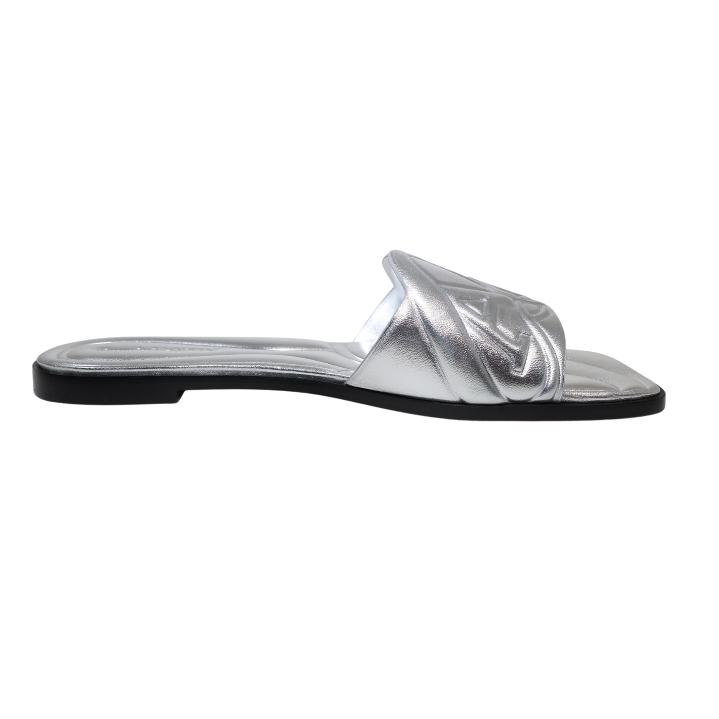 Alexander McQueen Embossed Logo Slides (Size 40)