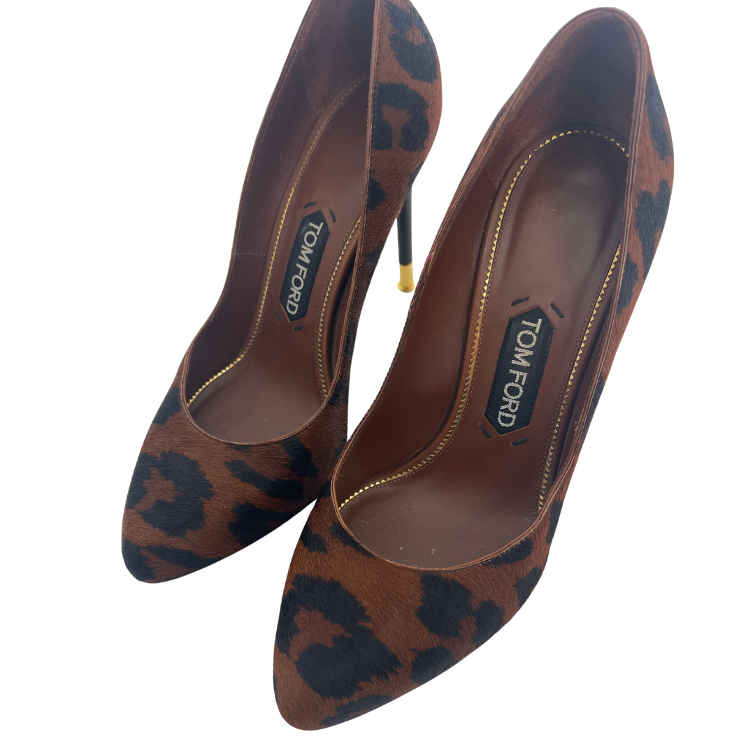 Tom Ford Leopard Pony Hair Pumps