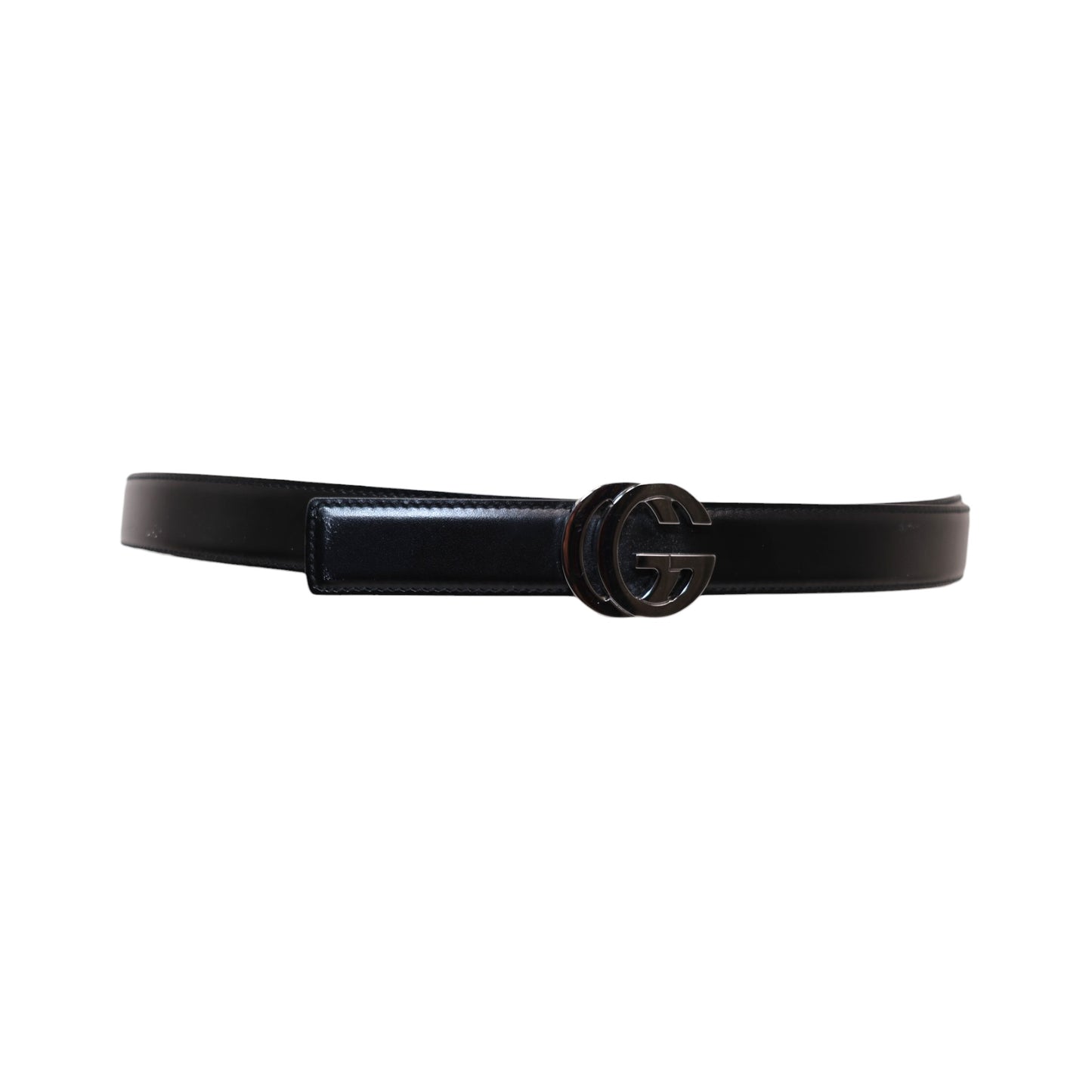 Gucci Thin Interlocking GG Leather Belt