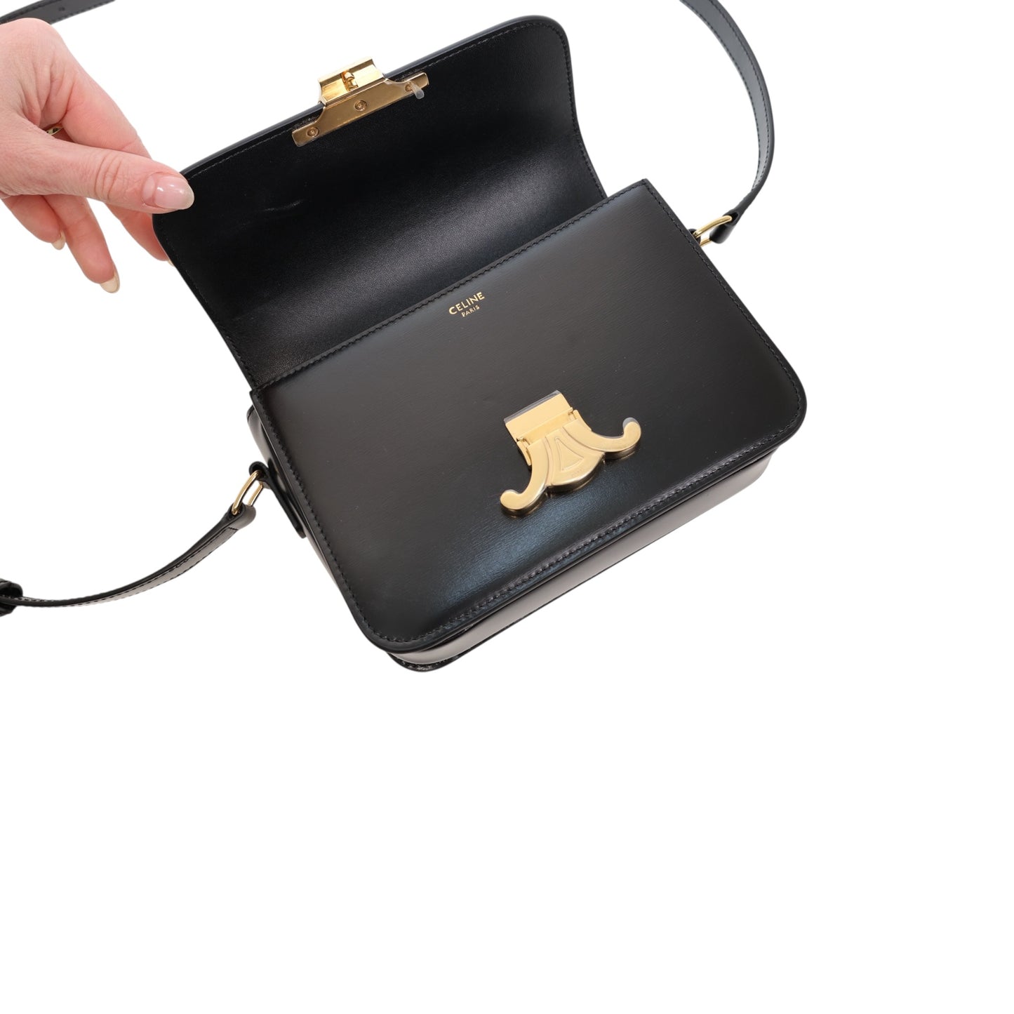 Celine Teen Triomphe Bag in Shiny Calfskin