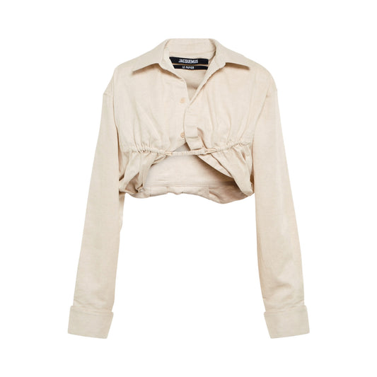 Jacquemus La Chemise Machou Cropped Shirt - Size 38
