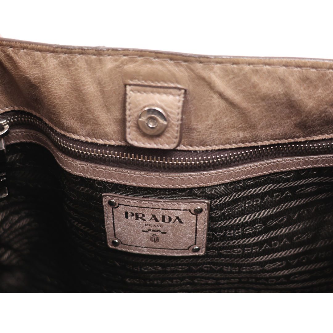 Prada Royal Calf Leather Tote Bag