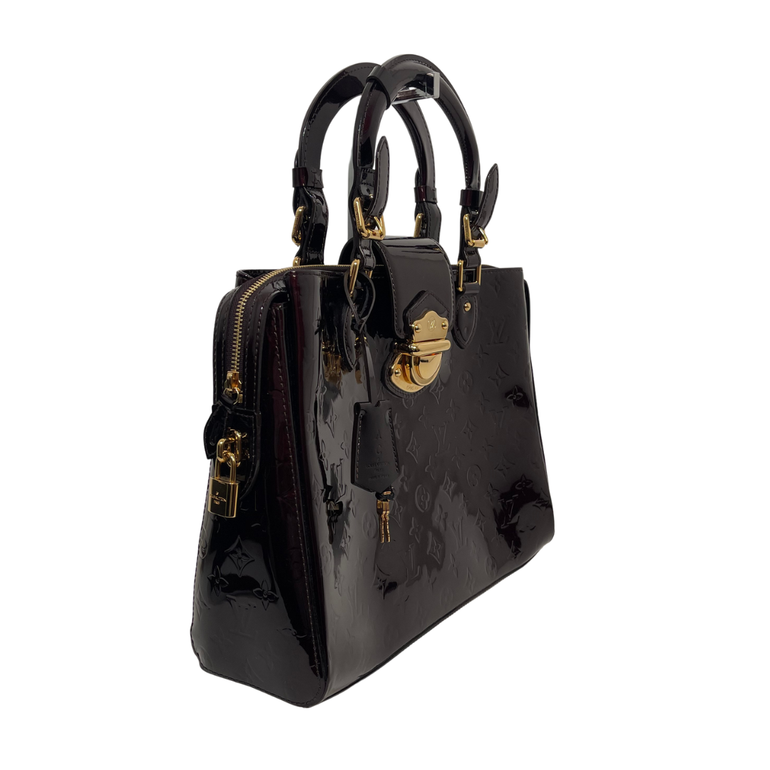 Louis Vuitton LV Amarante Monogram Vernis Melrose Avenue Handle Bag
