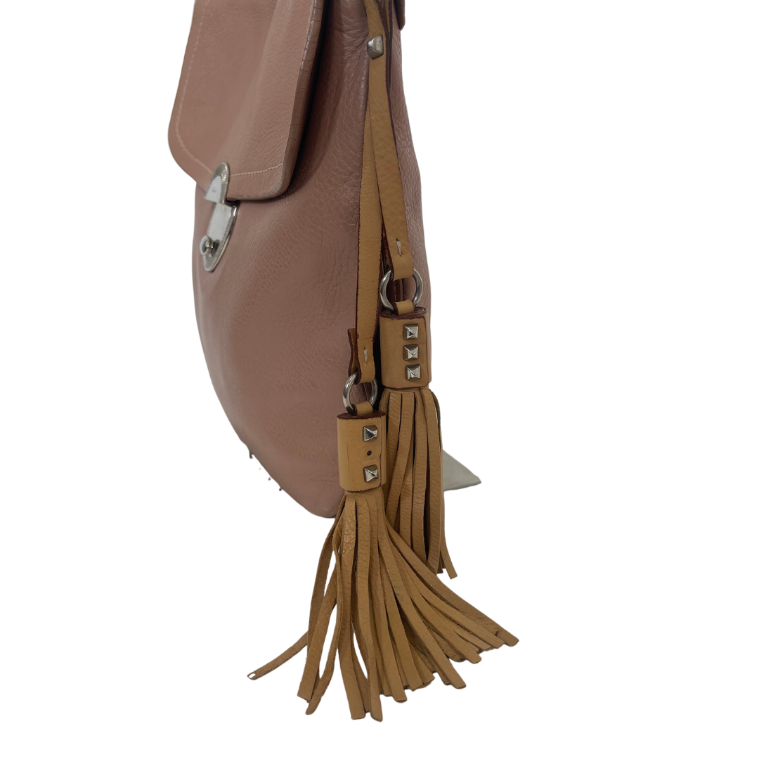 Prada Daino Leather Tassel Shoulder Bag
