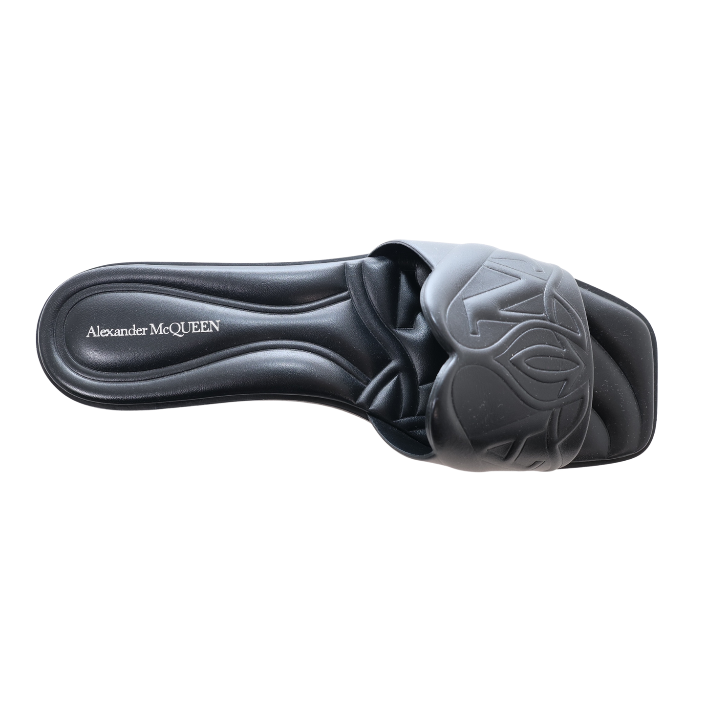 Alexander McQueen Embossed Logo Slides (Size 40)