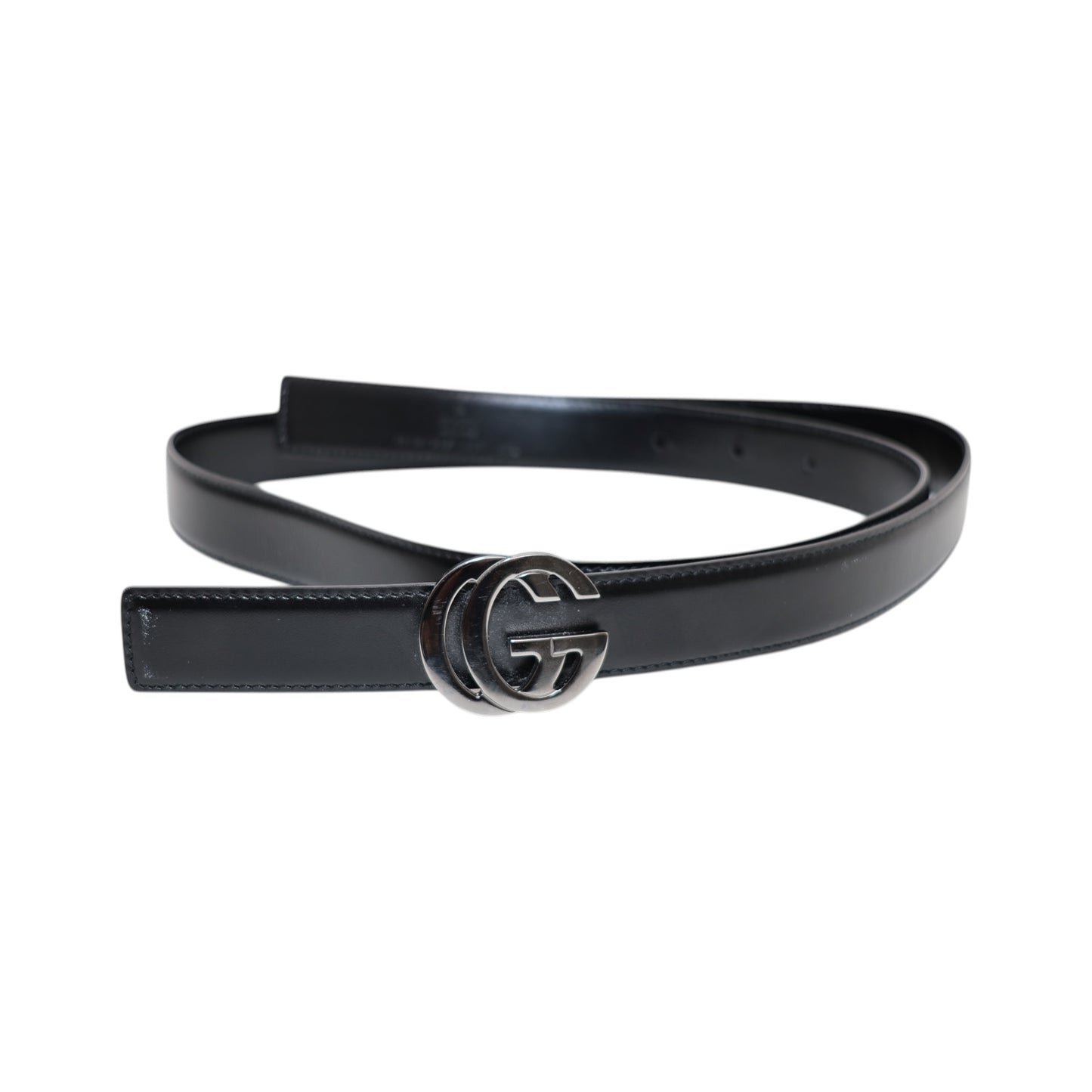 Gucci Thin Interlocking GG Leather Belt
