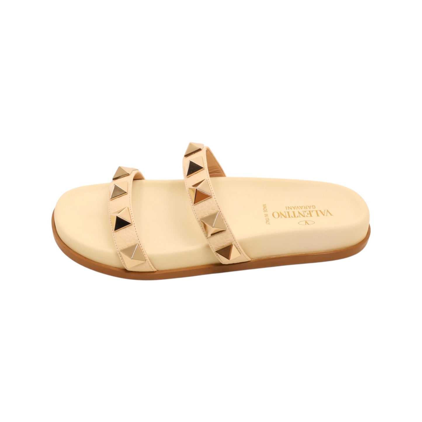 Valentino Rockstud Leather Slides (Size 37)