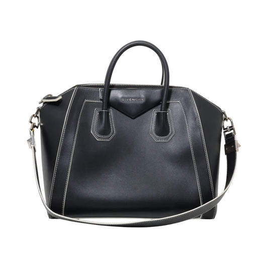 Givenchy Leather Contrast Stitched Medium Antigona Bag