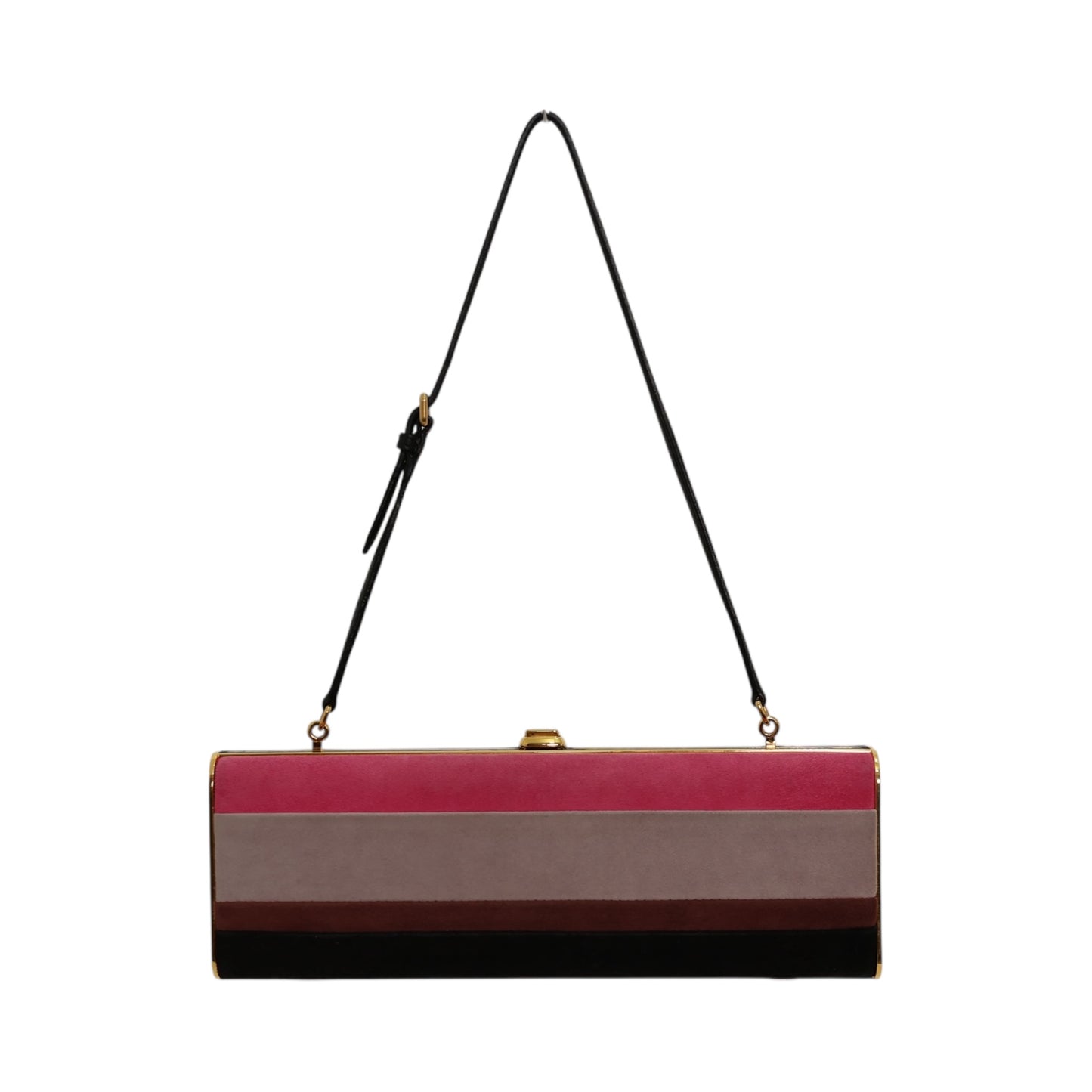 Miu Miu Striped Suede Box Clutch