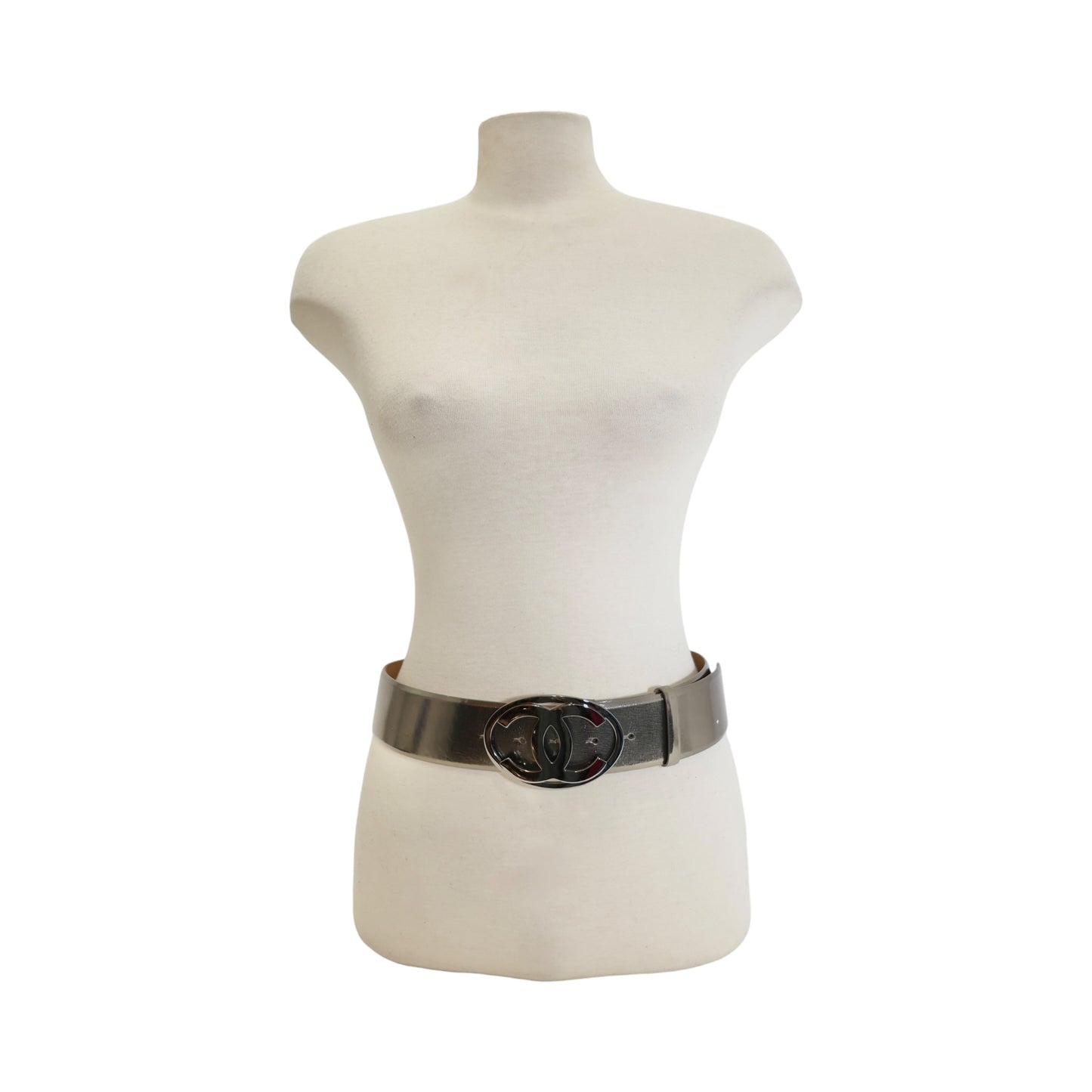 Chanel Calfskin Leather Interlocking CC Logo Belt