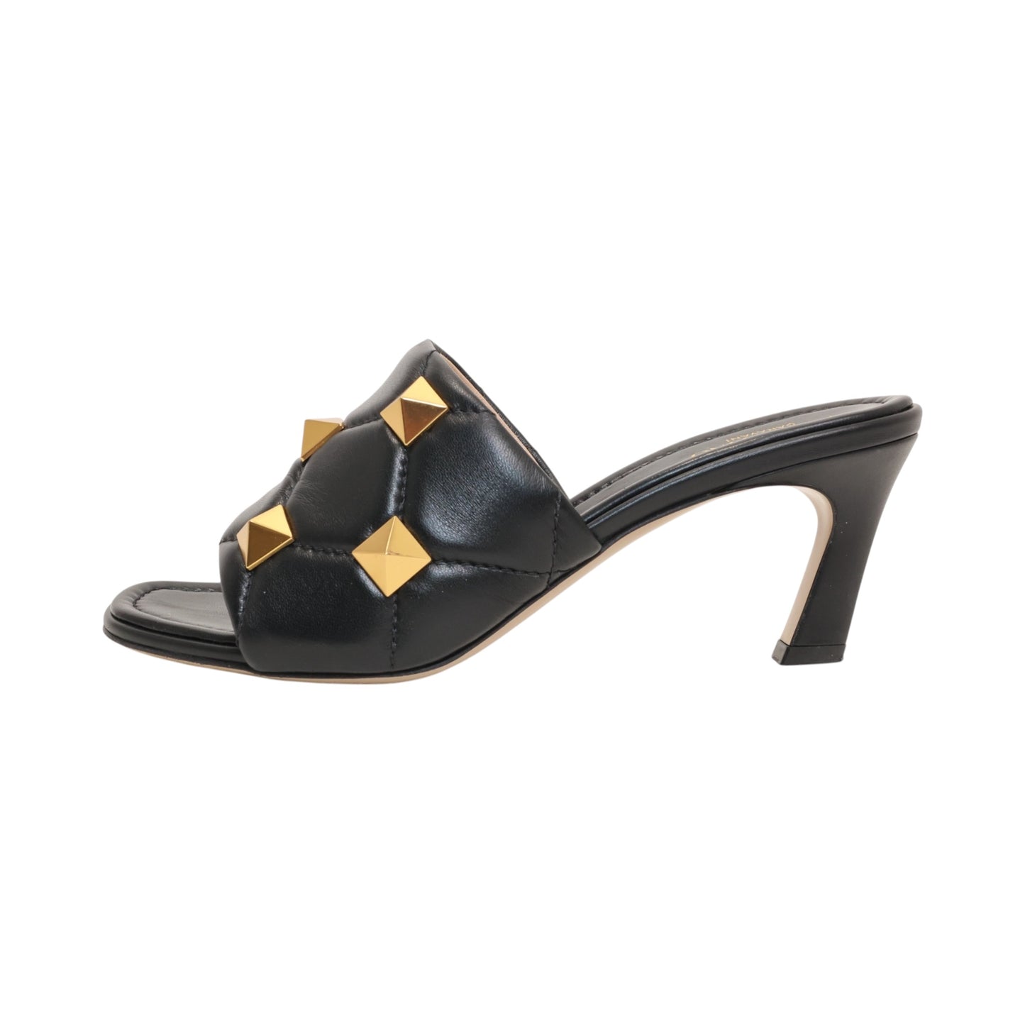 Valentino Rockstud Quilted Leather Slide Mules (Size 38)