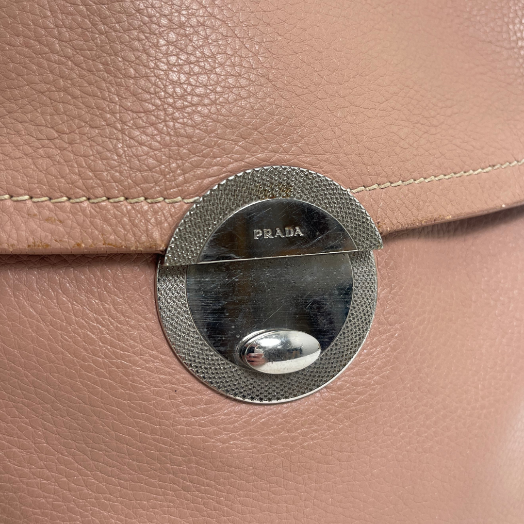Prada Daino Leather Tassel Shoulder Bag