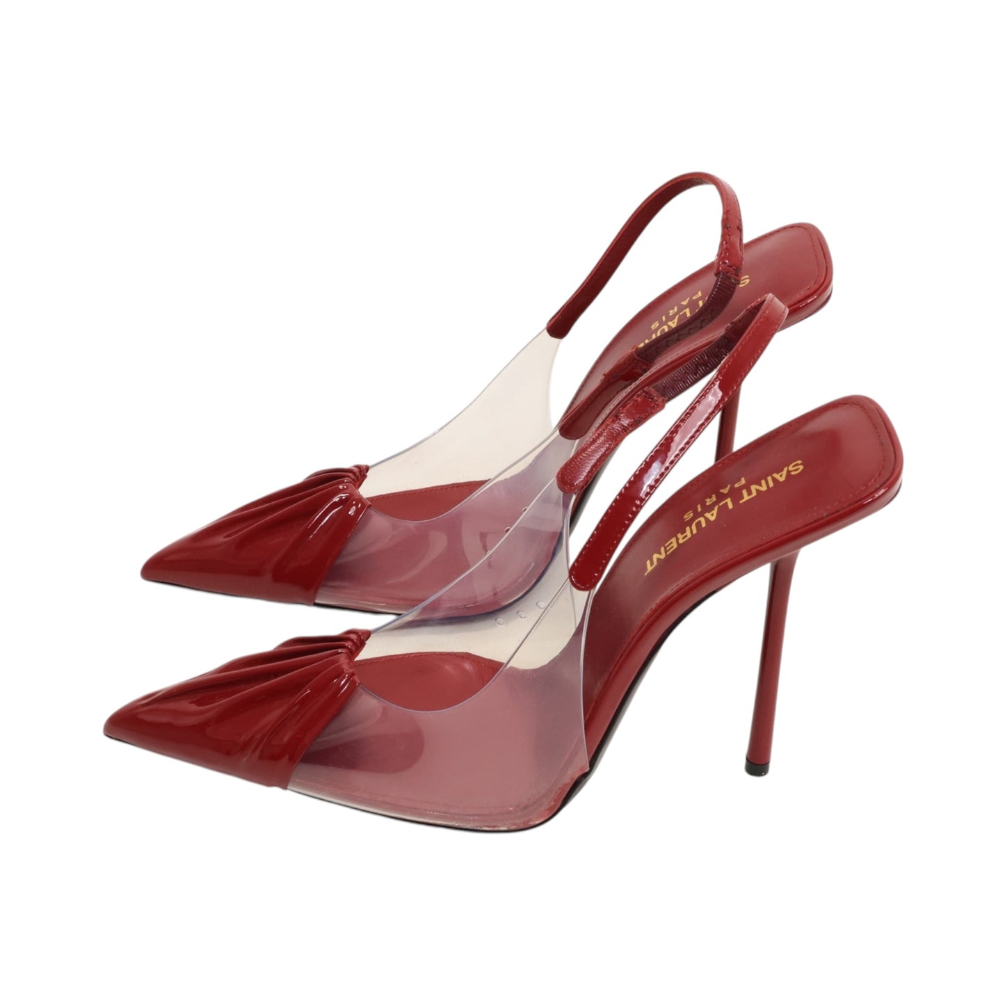 Saint Laurent Chica Transparent Slingback Pumps (Size  38)