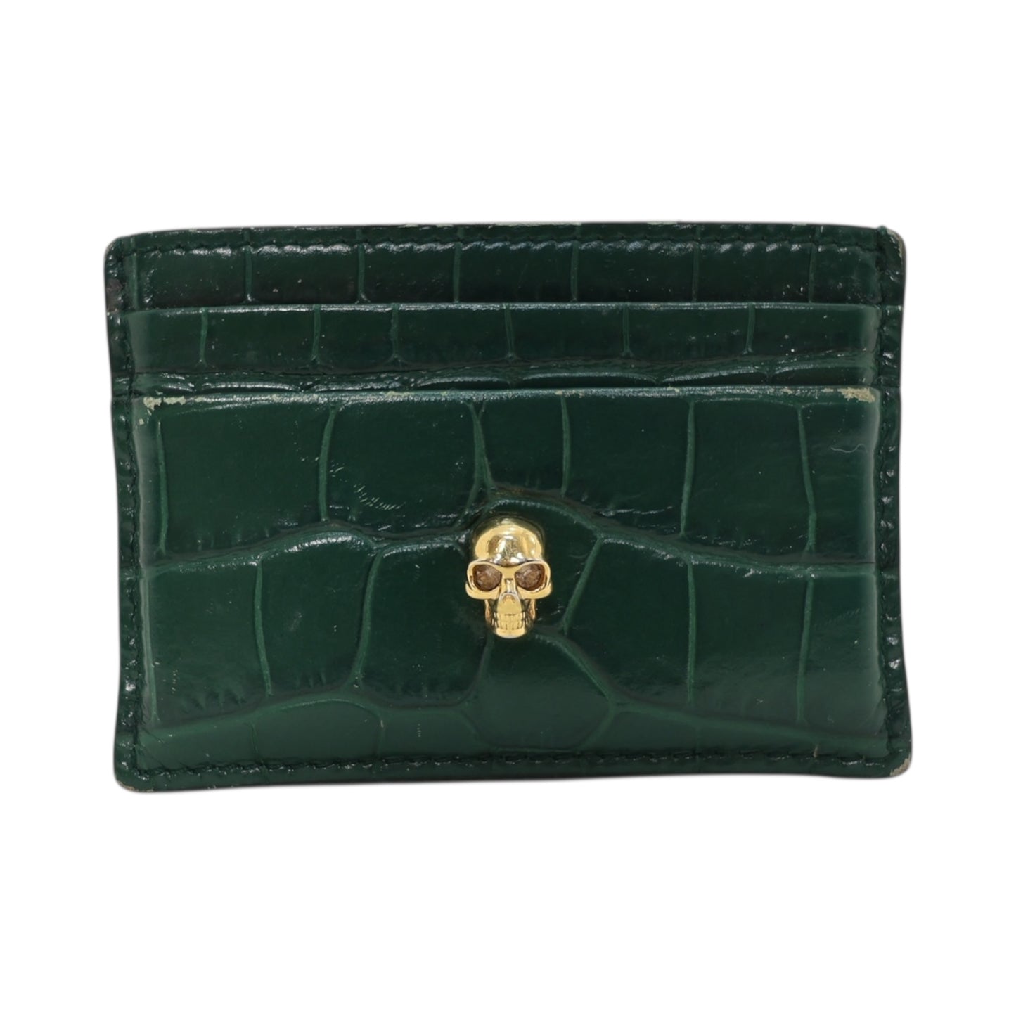 Alexander McQueen Embossed Leather Card Holder