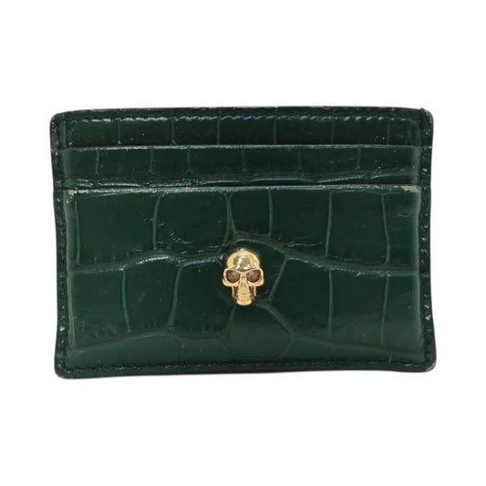 Alexander McQueen Embossed Leather Card Holder