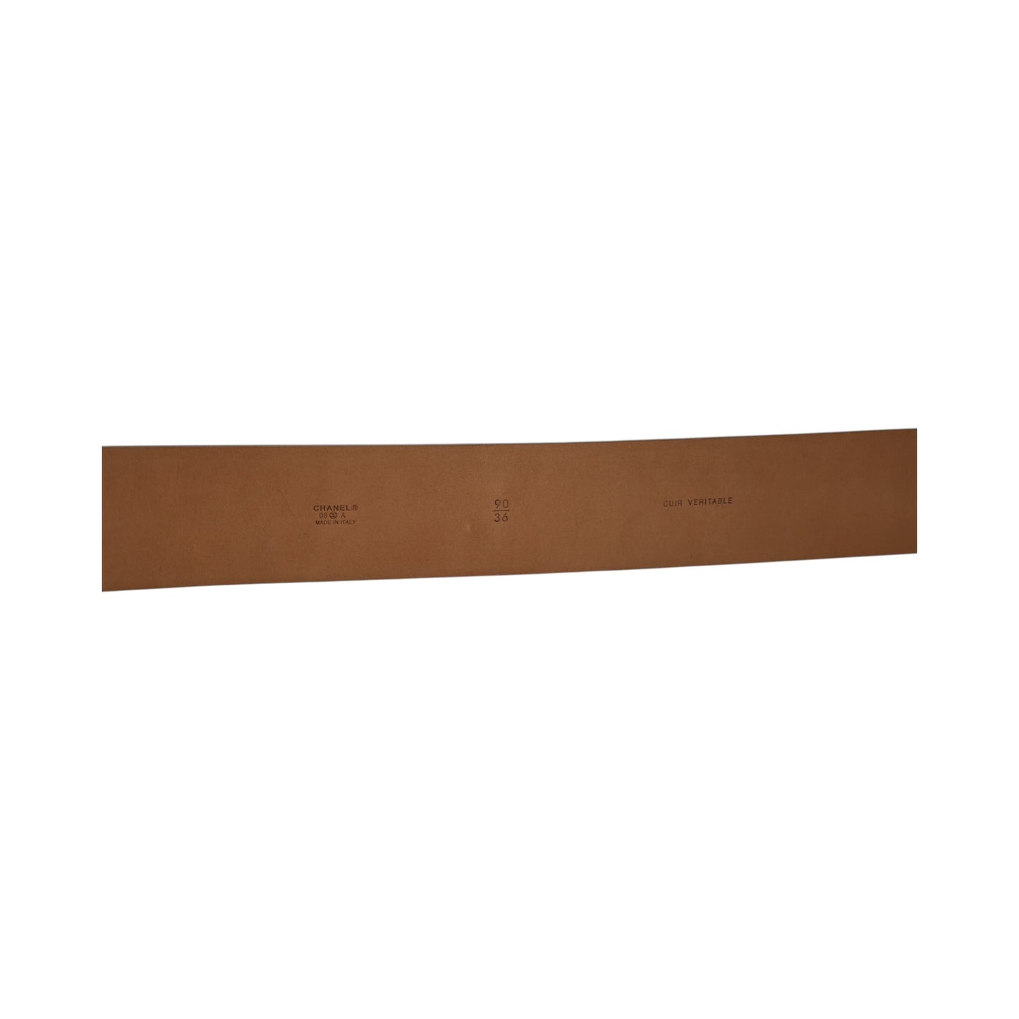 Chanel Calfskin Leather Interlocking CC Logo Belt