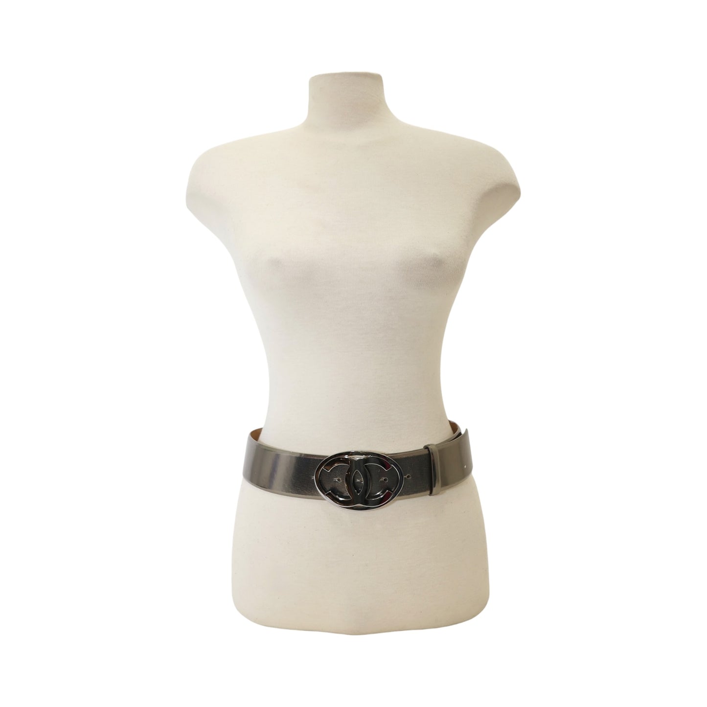 Chanel Calfskin Leather Interlocking CC Logo Belt