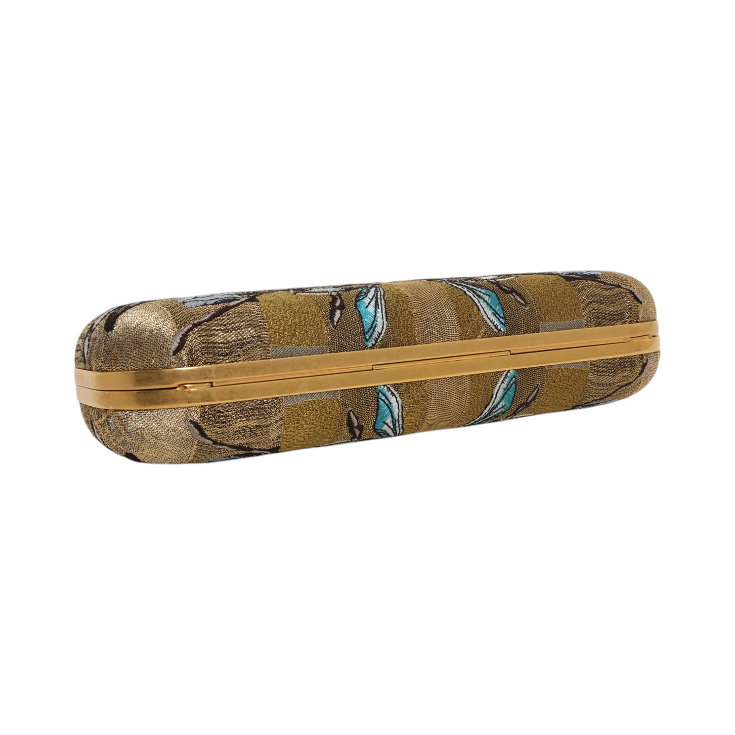 Alexander McQueen Dragonfly Print Jacquard 4 Ring Knucklebox Clutch Bag