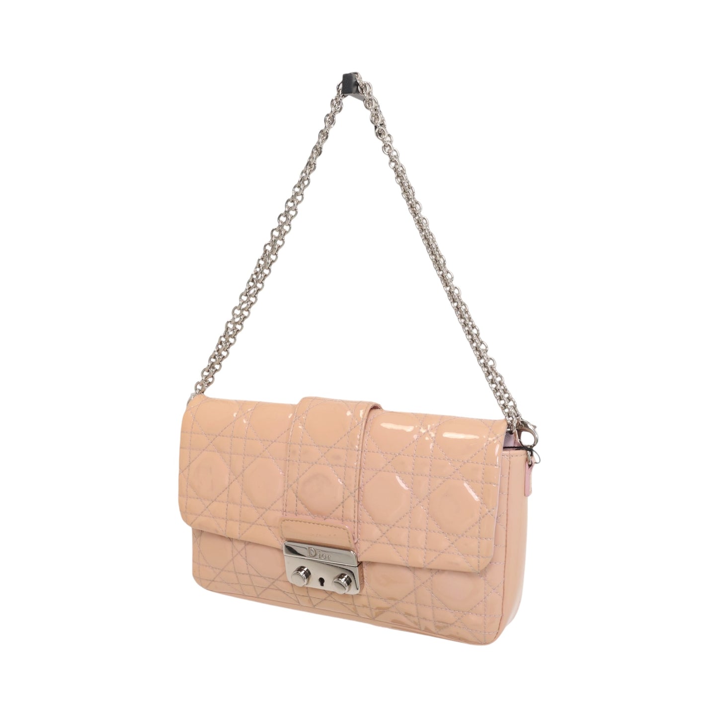 Christian Dior Miss Dior Cannage Promenade Patent Leather Pouch Bag
