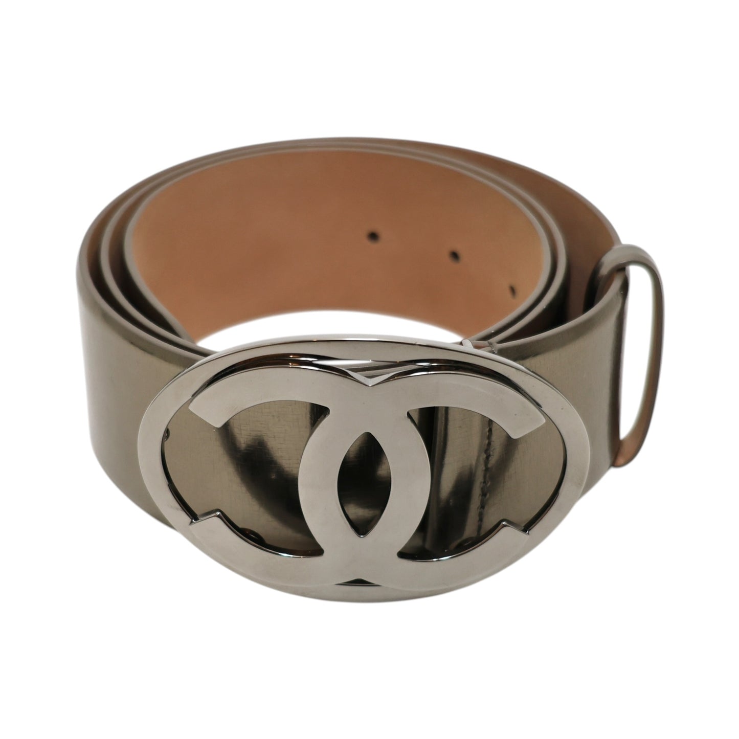 Chanel Calfskin Leather Interlocking CC Logo Belt