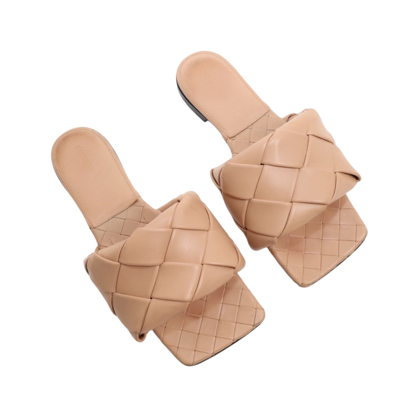 Bottega Veneta Intrecciato Lido Flat Sandals (Size 37.5)