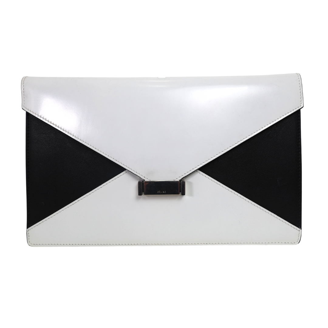 Céline Spazzolato Calfskin Diamond Clutch