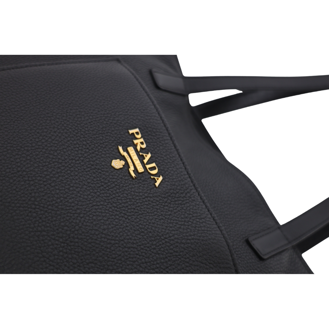 Prada Vitello Daino Leather Pocket Shopping Tote