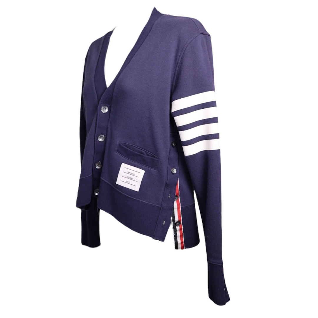 Thom Browne Cotton 4-Bar Milano Classic Cardigan
